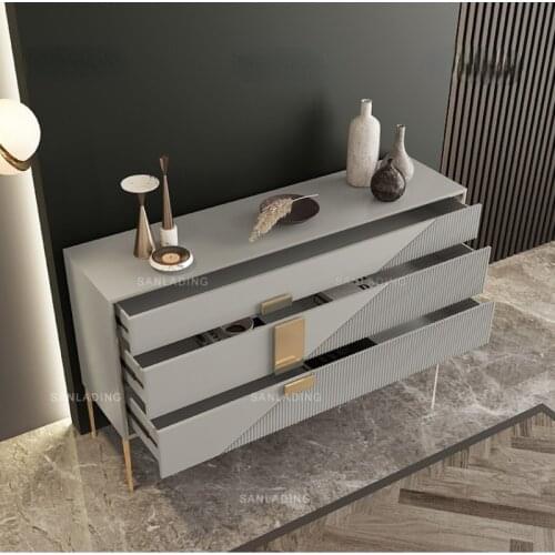 GY Italian Entrance Cabinet Simple Home Chest of Drawers Bedroom Storage Cabinet Entrance Living Room Partition