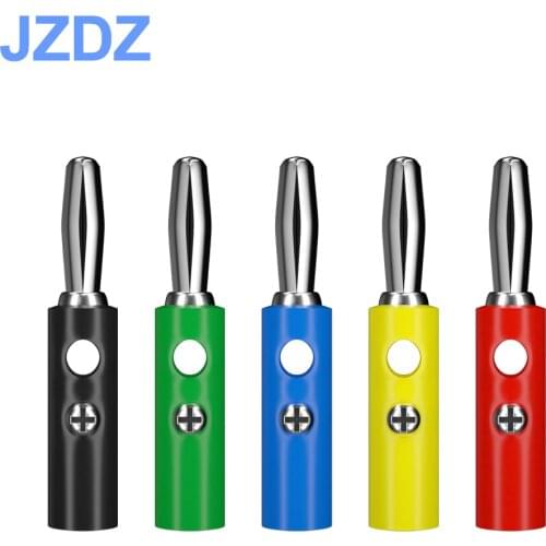 JZDZ 10 pcs 4mm Banana Plug DIY Audio Speaker Connector Adaptor 5 Colors J.10016