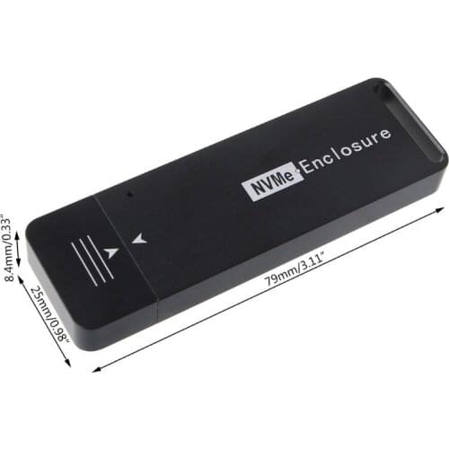 M2 SSD Case NVMe NGFF M.2 SSD Enclosure USB3.1 Type-C Gen2 for In-tel 2230 2242 LX9B