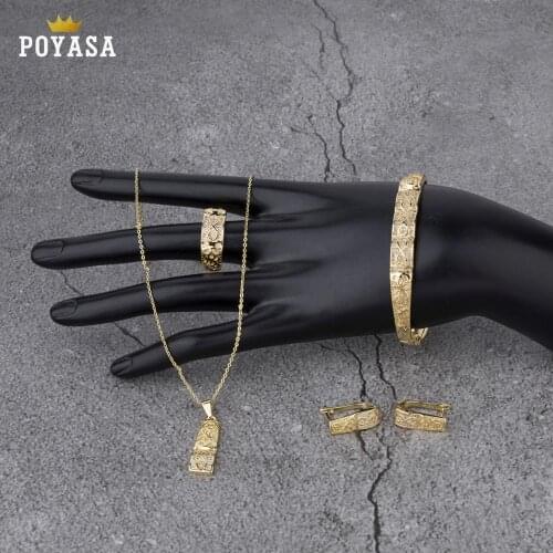 Moroccan Caftan wedding gold jewelry set for women crystal beads fashion jewelry set copper high quality jewelry set