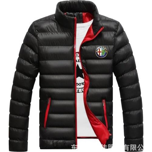 2020NEW Alfa Romeo Jackets Parka Men Autumn Winter Warm Outwear Brand Slim Mens Coats Casual Windbreaker Quilted Jacketk
