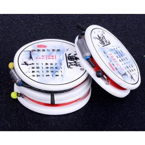 6pcs/lot New Arrival High Strength Nylon Main Fishing Line Group Strong Tension Durable Manual Binding Fishing Lures Line Groups