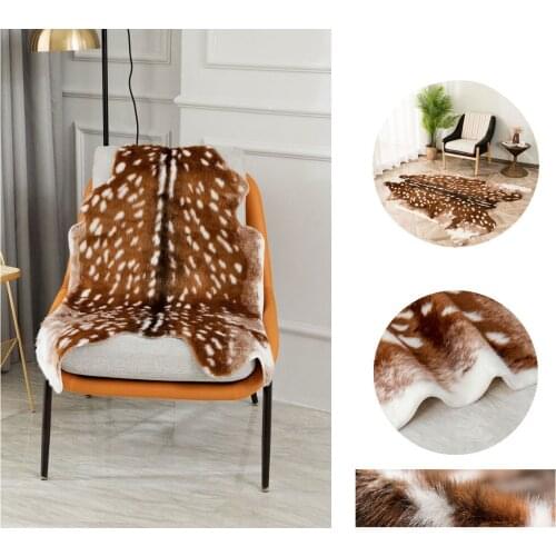 New Imitation Animal Skin Carpet Non-Slip Sika Deer Area Rugs And Carpets For Home Living Room Decorate Bedroom Floor Mat