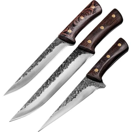 Boning Knife with Cover Chef Knife Forged Stainless Steel Kitchen Knife for Meat Bone Fruit Fish Vegetable Butcher Knife Cleaver