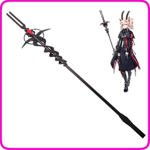 New Game Arknights Cosplay Earthspirit Canes Cosplay Props PVC Wands Weapons Halloween Christmas Party Accessories Horn Headwear
