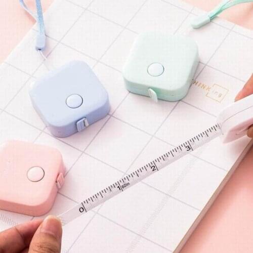 Random Color Leather Measuring Tape 1.5m Metric Imperial Inch Flexible Ruler Portable Stationery Office School Supplies Gift