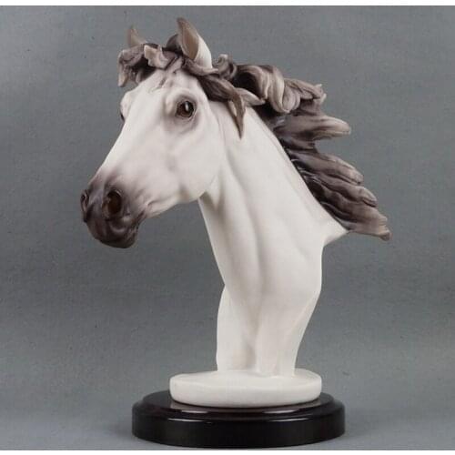 Lucky decoration art Animal Horse head portrait sculpture resin craft home decoration desktop business gift gangnam