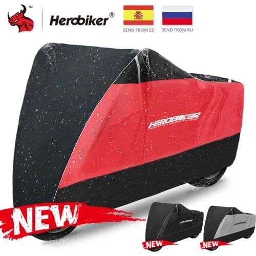 HEROBIKER Motorcycle Cover Waterproof Dustproof UV Protective Outdoor Indoor Moto Scooter Motorbike Rain Cover For All Season