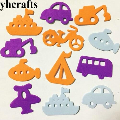 1bag/LOT,Bus boat airplane foam stickers Early learning educational craft diy toys Creative activity items Kindergarten items