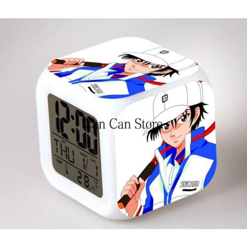 Japan Anime THE PRINCE OF TENNIS 7 Color Digital Alarm Clock Wake Up Light children Toys Electronic Reveil