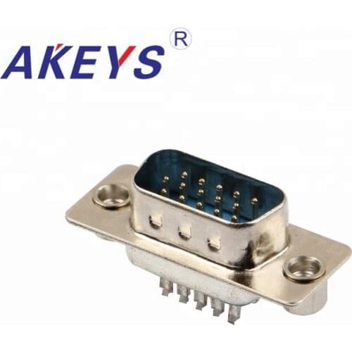 1 PC VGA DB15 Pin Blue Core Male Back-end Hole To USB AM VGA Audio And Video Interface