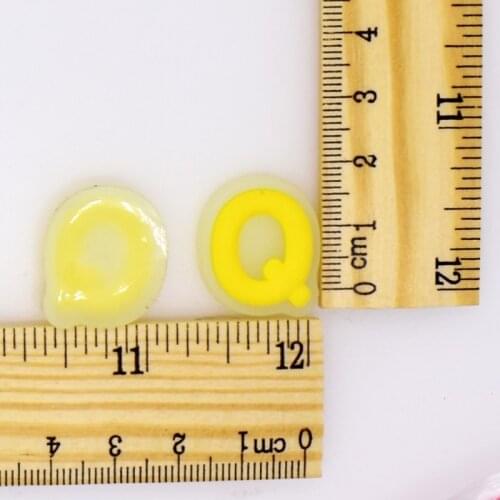 10 pcs Nocitlucent Colorful English Letters O-Z Glint Soft PVC Decoration For DIY Handicraft Patches