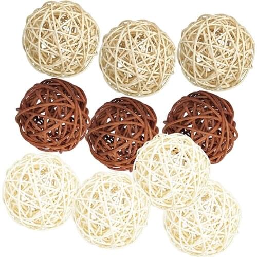 10 Pcs Mix Color Wicker Rattan Ball Party Christmas Decoration Home Wedding