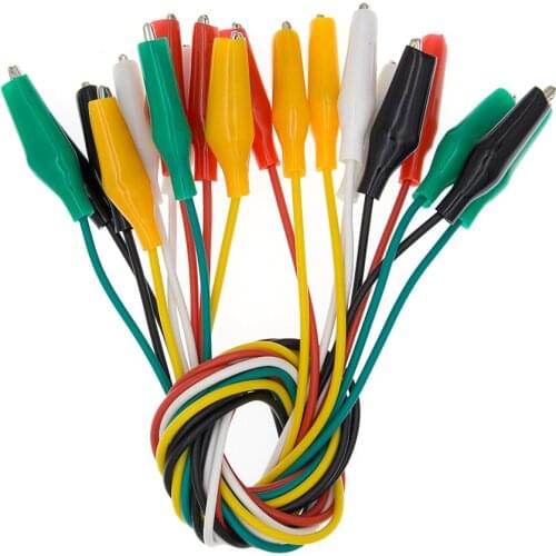 10pcs Alligator Clips Electrical DIY Test Leads Alligator Double-ended Crocodile Clips Roach Clip Test Jumper Wire