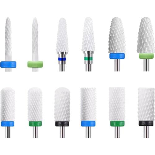 2.35mm Ceramic Nail Drill Bit Electric Milling Cutter for Manicure Nail Drill Machine Accessoires Nail Art Tool Polish Remove