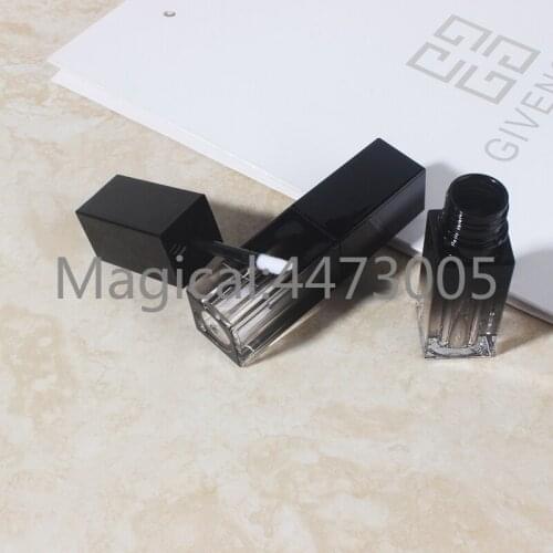 20/50pcs 5ml Empty Big Square Gradual Black Lip Gloss Tube DIY Makeup Liquid Refillable Containes Cosmetic Small Sample Vials