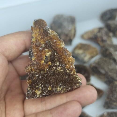 200-400g Natural yellow amber calcite raw stone crystal gem collection of rough rock mineral specimens healing home decor