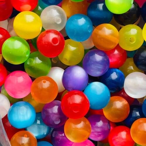 New Jewelry Resin Round Beads For Bracelet Making 6 8 10 mm mixed Color Lovely Beads For Handmade Craft Making
