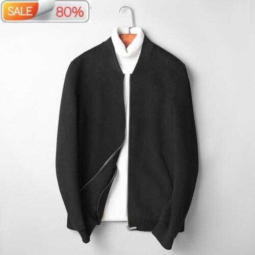 2020 100% Coat Men Short Spring Autumn Wool Mens Jackets and Coats Korean Sobretudo Masculino B19N007169 B24274