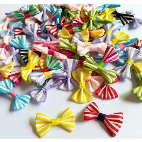 50pcs/lot Party Wedding Decoration Crafts Ribbons Bow Satin Applique DIY Arts Beautiful Dots Bowknot Tie Gifts Box Accessories