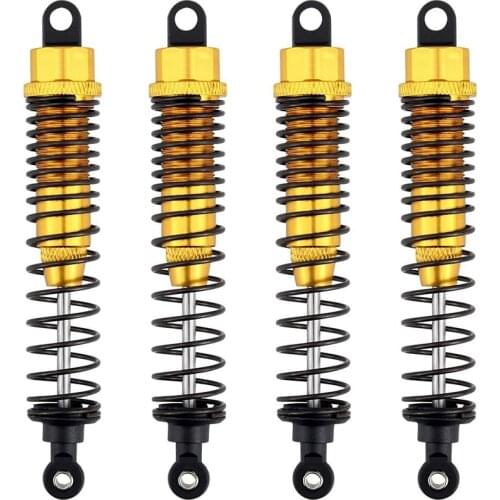 4PCS Shock Absorber 108mm Aluminum Alloy,Front Rear Assembled Spring Damper Suspension for 1/10 HSP RC Cars