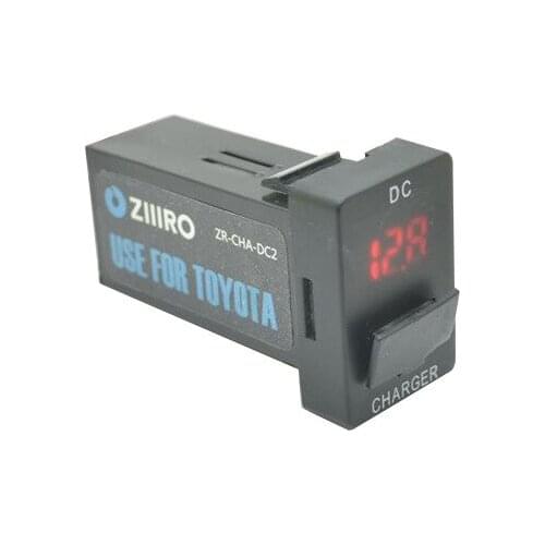 Car Interface USB Charger USB Port Charger with DC LCD Display for Xiaomi DVR for TOYOTA Corolla Auris Levin Camry Reiz RAV4