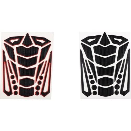 Gas Tank Pad Traction Side Fuel Knee Grip Decal-- For Motorcross ATV Dirt Bike Universal - Red/Black