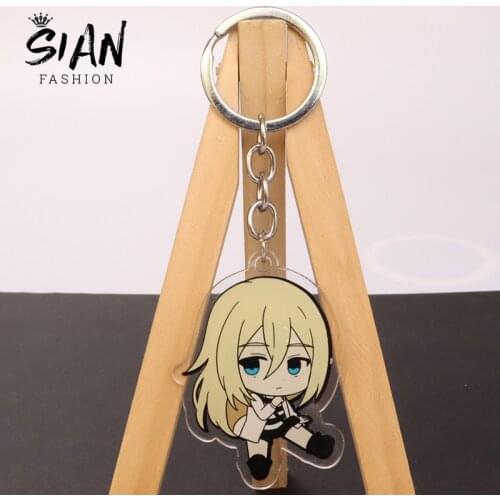 Anime Angels of Death Keychain Rachel Gardner Isaac Foster Catherine Ward Cosplay Cute Cartoon Acrylic Keyring Collectible Gifts