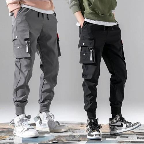 3XL XXXL Multi-pocket Elastic Waist Design Harem Pant Men Streetwear Punk Hip Hop Casual Trousers Joggers Male Dancing Pant