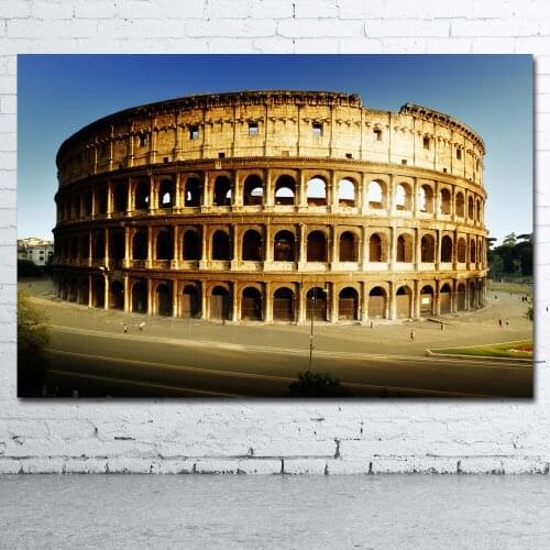 Decorative paintings Colosseum Rome old building cityscape Picture Printed Canvas Cloth Wall Art Poster for Room Decor