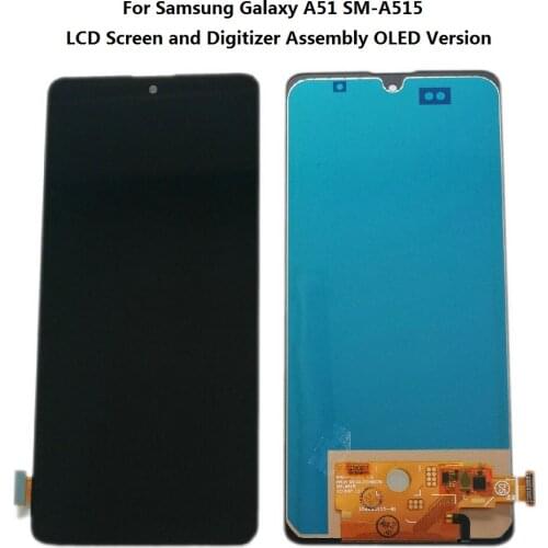 For Samsung Galaxy A51 SM-A515 OLED LCD Screen and Digitizer Touch Screen Assembly Black