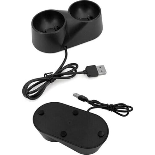 Dual Charger Dock For PS3 / PS4 VR Motion Controller Playstation Move Controller H5V5