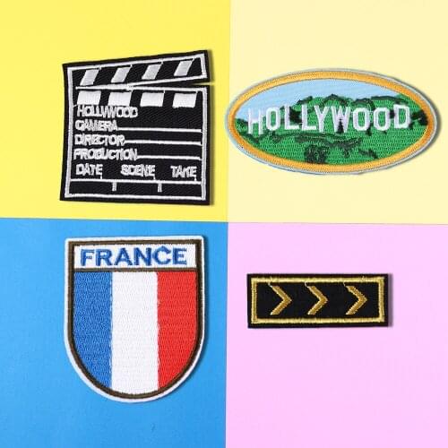 Movie playing board Patch national flag Embroidered Cartoon Patches For Clothes Badge DIY Applique For T-shirt Stickers