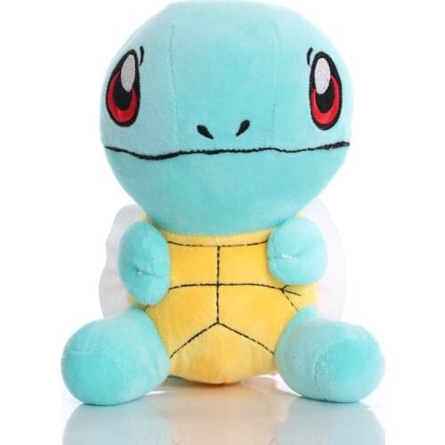 20cm TAKARA TOMY Pokemon Squirtle Plush Toys Doll Squirtle Soft Stuffed Animals Toy for Kids Children Birthday Christmas Gifts