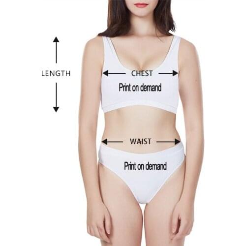 Custom Made Bikini Set Sublimation Printing Womens Sport Bikinis Swimsuit