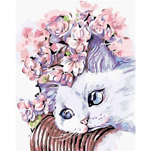GATYZTORY Flower Animal DIY Painting By Numbers HandPainted Oil Painting Canvas Colouring Unique Gift Home Decor 60x75cm