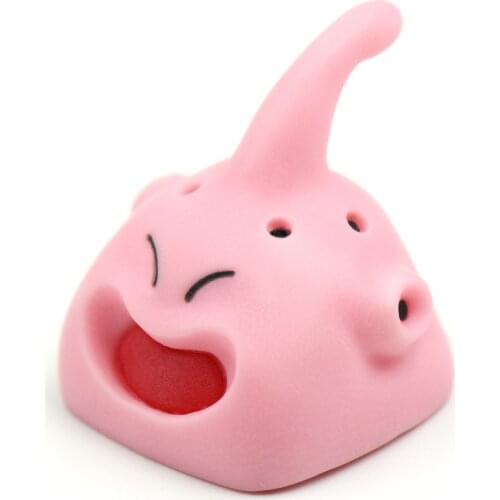 Cool Kit handcraft Cute Mr Buu resin artisan keycaps for mx stem mechanical keyboards ブウ Pink