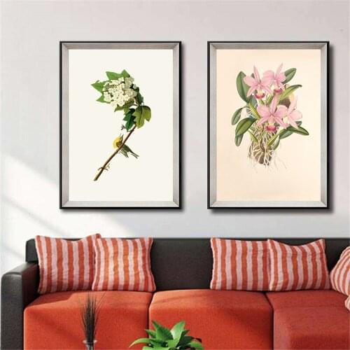 Coffee Wall Art Retro Flowers Posters and Prints Canvas Pictures for Living Room Home Decor Cuadros Decoration Salon