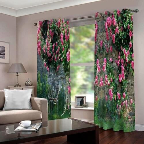 Beautiful 3D Curtains Window Blackout Curtain Living Room Bedroom Roman Girls Wedding Room Drapes Cortinas
