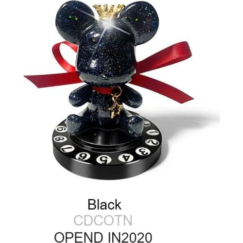 Creative Cartoon Cute Bear Car Interior Deco Ornaments Car Aromatherapy Perfume With Hidden Parking Phone Card Auto Accessories