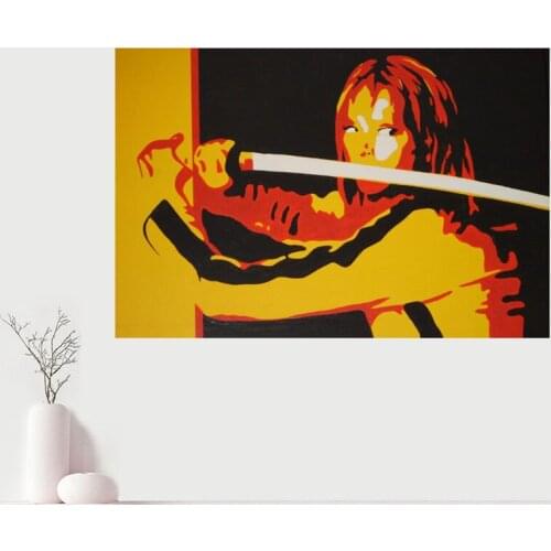 Custom High Quality Kill Bill Canvas Painting Wall Canvas Poster Cloth Print DIY Fabric Poster