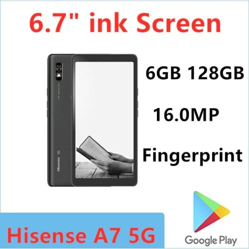 Original Hisense A7 5G Mobile Phone Spreadtrum T7510 Android 10.0 6.7" ink Screen 16.0MP Fingerprint 6GB 128GB Read Phone