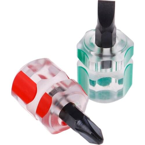 Screwdriver Mini Small Portable Phillips Slotted Head Screw Driver Transparent Handle Repair Hand Tools Car Repair