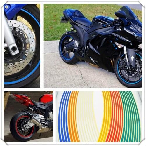 Strips Motorcycle Wheel Sticker Reflective Decals Rim Tape Bike Car Styling For HONDA F ST X-11 RVT1000 YAMAHA XJ6 N XJ6