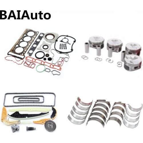 1 Set 06H107065AM 06J103383D Engine Piston Gasket Bearing Timing Chain Tensioner For Audi A4 Q5 VW Passat Jetta 2.0T 06K109467K