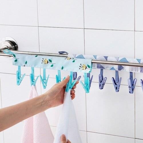 Portable Fabric Clothespins Foldable Travel Hangers Bathroom Clothes Hangers 60g Clothing Hangers