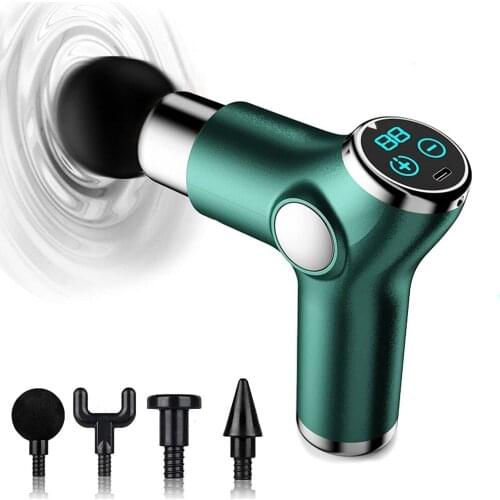 Professional Muscle Massage Gun Mini Stimulator LCD Handheld Portable 32 Level 3200 RPM Neck Back DeepTissue Fitness Shaping Gym