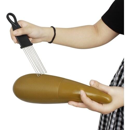 Professional Guiro Instrument with Scraper Hand Latin Percussion Instrument Musical Toy for Kids ABS Plastic Musical Training