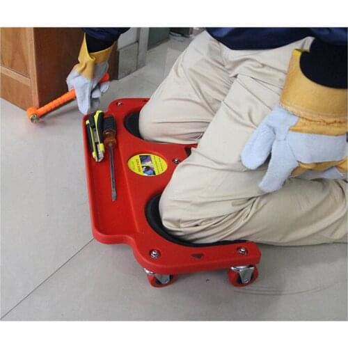 Rolling Knee Protection Pad with Wheels Built in Foam Padded Creeper Platform with 5 Swivel Castors Laying Tile Protecting Knees