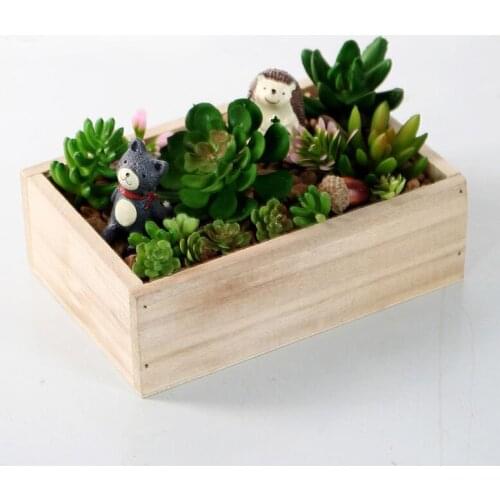 Blank Wooden Vase for Flower Wood Box Pot Storage Organizer Wedding Christmas Home Garden Decoration